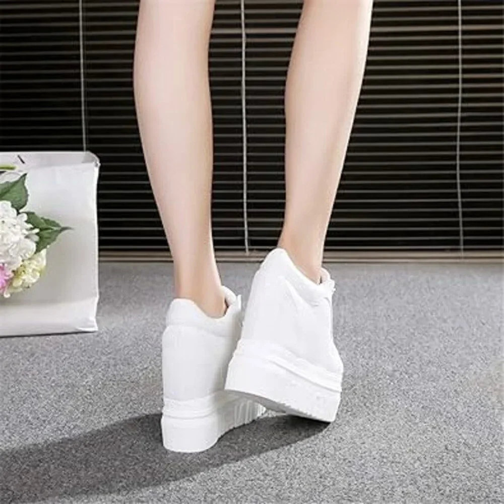 New Ace Shock Womens Size 7.5 White Canvas Hidden 5